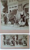 The Great Drum of the Golden temple Amritsar - Rare late Victorian stereoview by BW Kilburn of the