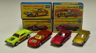 Matchbox Superfast 1970s Models to include 52 Dodge Charger MkIII, 56 BMC 1800 Pininfarina, 62,