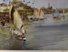 Sir William Russell Flint R.A (1880-1969) Signed Colour Print 'Holiday after Ramadan' published