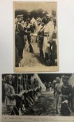 India & Punjab - Lord Kitchener meeting Sikh soldiers Two vintage WWI postcards showing Lord