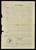 WWII - 1942 German Nazi Wedding Certificate for a Porter at 'Innsbruck' in Austria, a typed document