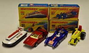 Matchbox Superfast 1970s Models to include 21 Rod Roller, 41 Siva Spyder, 61 Blue Shark and 72