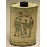 1960s The Beatles Margo of Mayfair Talc Powder Bottle with contents, made in England, within oval