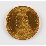 1887 Victoria Jubilee Head £2 Gold Coin celebrating 50 years on the throne, the reverse features the