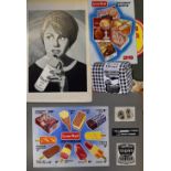 1960s Lyons Maid advertising artwork and Festive Fair printed shop display board measures 80x64cm