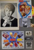 1960s Lyons Maid advertising artwork and Festive Fair printed shop display board measures 80x64cm