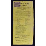 Cuba - Grand Function 1888 Circus Poster 'Novelty' with a programme of events, benefit for the