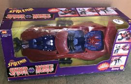 Lansay France - Spiderman 'Spider Mobile' Toy - Marvel Comics 1997 large boxed toy in very good