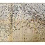 Punjab Map - 'Punjab and Adjoining Countries 1849-1858' Stanford's Geographical Establishment -