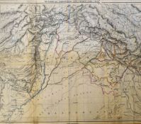 Punjab Map - 'Punjab and Adjoining Countries 1849-1858' Stanford's Geographical Establishment -