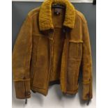 Vintage Men's Flying Jacket a well-made gent's medium/large sized sheepskin flying jacket with