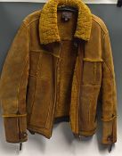 Vintage Men's Flying Jacket a well-made gent's medium/large sized sheepskin flying jacket with