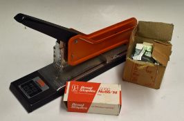 Max HD-12L Japan Industrial Stapler measures 50cm approx. in length with staples, instructions and