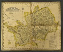 Hertfordshire Cloth Backed Map - Publisher: H.G. Collins, 22 Paternoster Row, London, 1855: fine