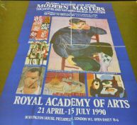 Posters advertising Art Gallery Exhibitions advertising hoarding size, 203 x 300cm., in four