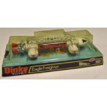 Dinky Toys Diecast Model 360 'Space 1999' Eagle Freighter in white and red, on carded plinth with