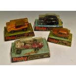Dinky Toys Diecast Models 226 Ferrari 312/B2 in red, 227 Beach Buggy in yellow, 284 London Taxi