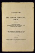 Commentaries on the Punjab Campaign 1848-9 Book - by Capt J.H. Lawrence Archer 1878 published