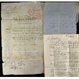 1840 French Passport - for travelling to England, with official stamps, printed and completed by