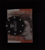 Guinness Casino Chip Money Clip made by Proclip, brand new, with small bag