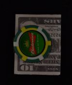 Budweiser Casino Chip Money Clip made by Proclip, brand new, with small bag