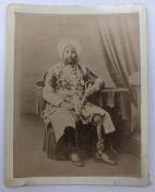 India & Punjab - Rare Photograph of Maharajah of Faridkot - Raja Wazir Singh, Ruler of Faridkot,