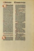 Incunabula Leaf From The Works Of Nicholaus De Byard - Printed in Basel by Johannes Amerbach on