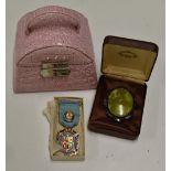 Jewellery - Cheshire Masonic Lodge Boys Inst Medal 1968 enamel and gilt metal, plus an impressive