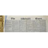 1843 The Times Newspaper Collection - Thursday March 23 1843 to Friday June 30, large paper measures