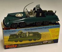 Dinky Toys Diecast Model 602 Gerry Anderson Armoured Command Car in blue/green with carded box in