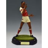 JSB Resin Ian Wright Football Figure - Arsenal and England on wooden plinth, figure measures 23cm