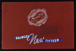 Daimler Sales Catalogue 1938 - A fine 16 page publication illustrating and detailing in