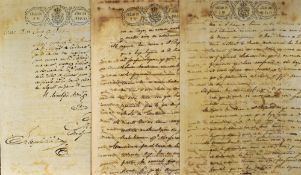 Cuba - 1840s Manuscripts relating to a well -known Cuban family hand written (4)