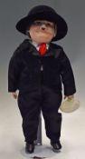 Oliver Hardy Leonardo Collectors Porcelain Doll - suited and booted, measures 44cm in height approx.