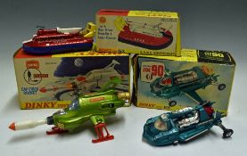Dinky Toys Diecast Models 351 UFO Shadow Interceptor with firing missile, plus 290 S.R.N.6