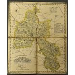 Oxfordshire Cloth Backed Map - Publisher: H.G. Collins, 22 Paternoster Row, London, 1855: fine