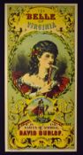 "The Belle of Virginia" A Most Beautiful Advertising Poster Circa 1880s - Attractive multicoloured