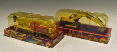 Sikhu Diecast Model Toys Hydraulic Crane Truck and Excavator include No.4010 and 3413, both with