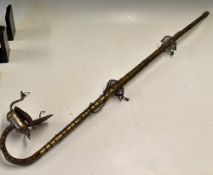 Persian Opium Pipe a large pipe with ornate decoration, measures 110cm approx. in length, white