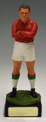 Endurance Art of Sport Ferenc Puskas Resin Football Figure - Hungary on wooden plinth, measures 19cm