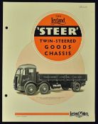 Leyland Twin-Steered Goods Lorry 1937 - A 4 page brochure detailing this large Lorry. With several