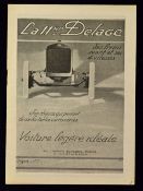 Delage Motor Cars 1922 Sales Catalogue - An 8 page sales catalogue illustrating and detailing 5