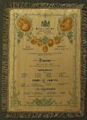 1897 Royal Opera Covent Garden Silk Programme - State Performance To Commemorate The Sixtieth