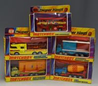 Matchbox Super Kings Models including K6 GMC Cement Mixer, K7 Racing Car Transporter, K13 DAF