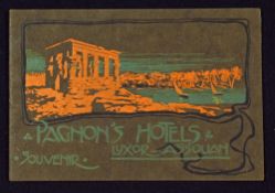 Egypt - Luxor Hotel Circa 1900 Booklet with 11 full page photographs of Pagnon's Hotel at Luxor