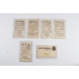 Scarce White Star Line original agents advertising note cards featuring RMS Oceanic - RMS Teutonic -