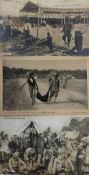 India & Punjab - Sikh Troops in France Three vintage WWI postcards showing Sikh soldiers digging