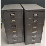 2x Bisley Multi-drawer Filing Cabinets both measures 60x40x28cm approx. with 6 drawers each Please