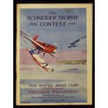Schneider Trophy Contest 1929 The Royal Aero Club Souvenir Programme - 52 page programme full of