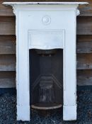 Victorian Fireplace a cast iron fireplace in white, measuring 64x89cm approx. Please note: